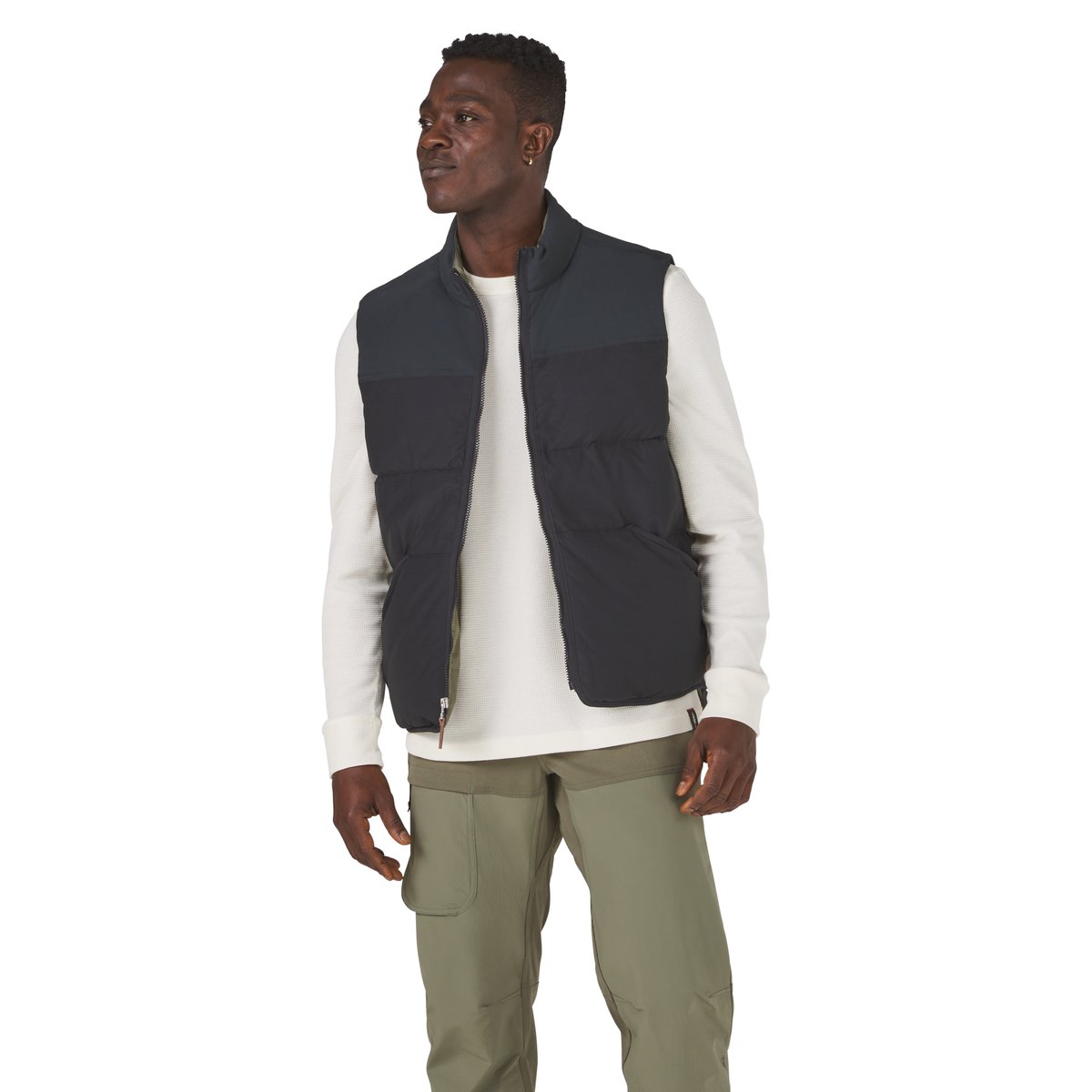 Zigzag Down Vest Black Men|Women