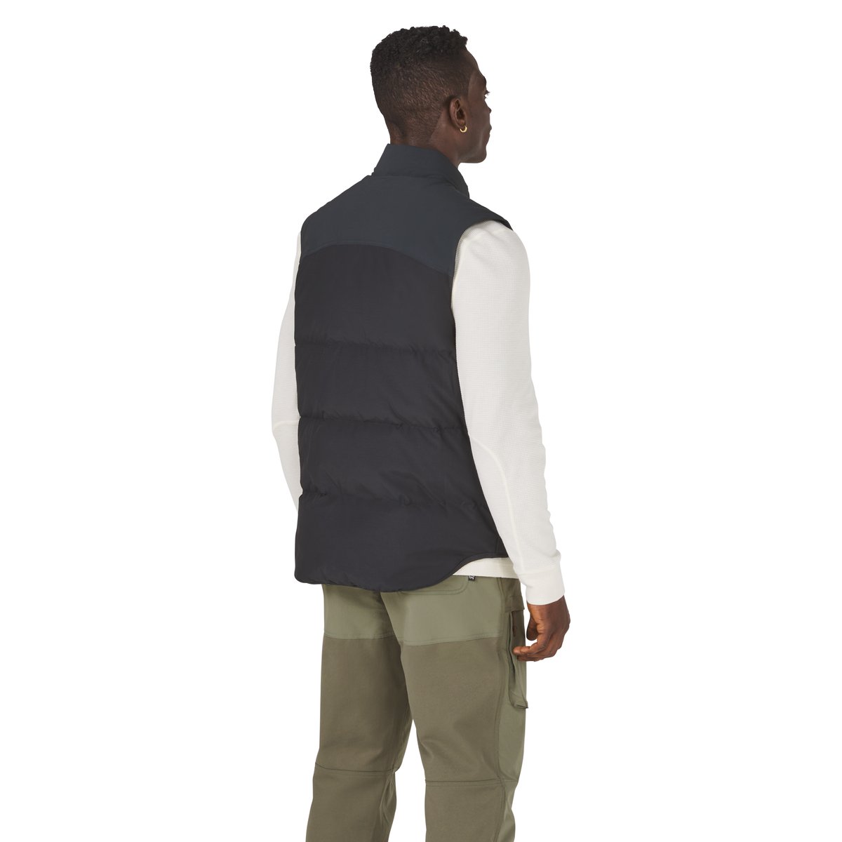 Zigzag Down Vest Black Men|Women