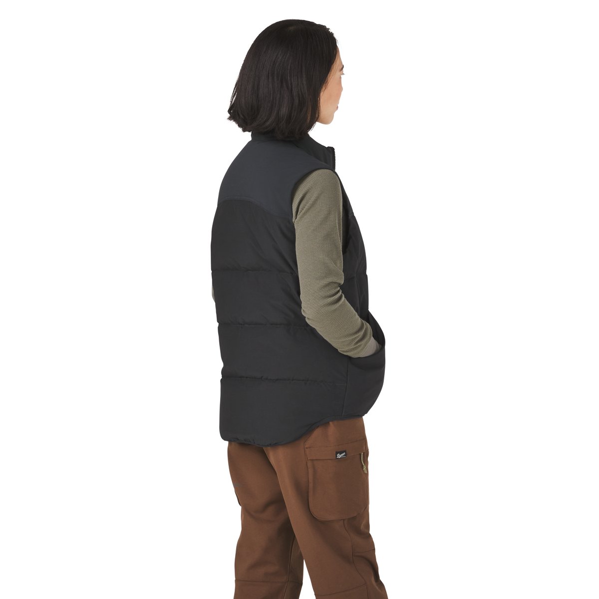 Zigzag Down Vest Black Men|Women