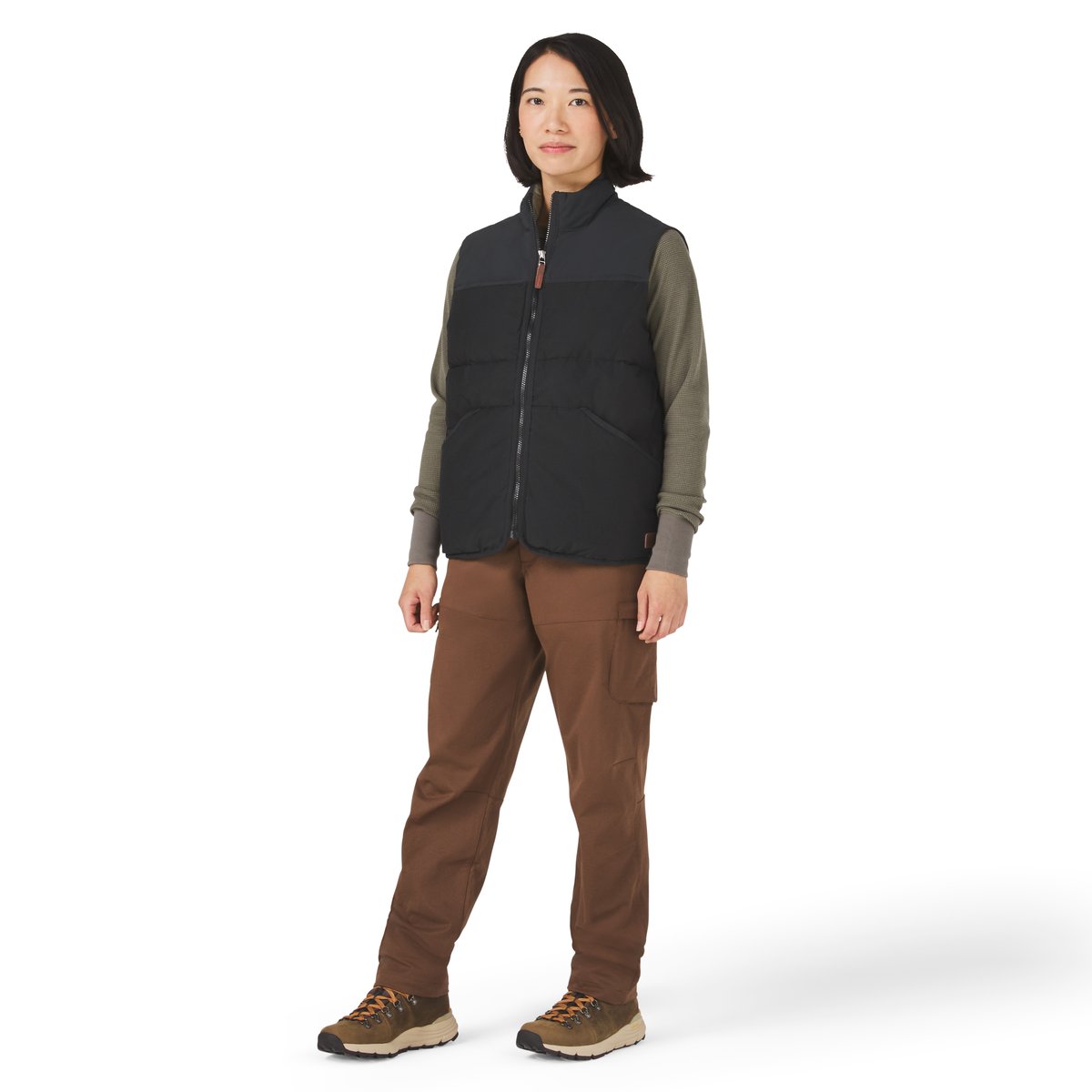 Zigzag Down Vest Black Men|Women