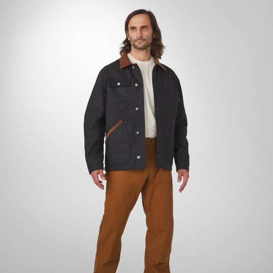 Shipyard Waxed Canvas Jacket  Black/Bison Men|Women
