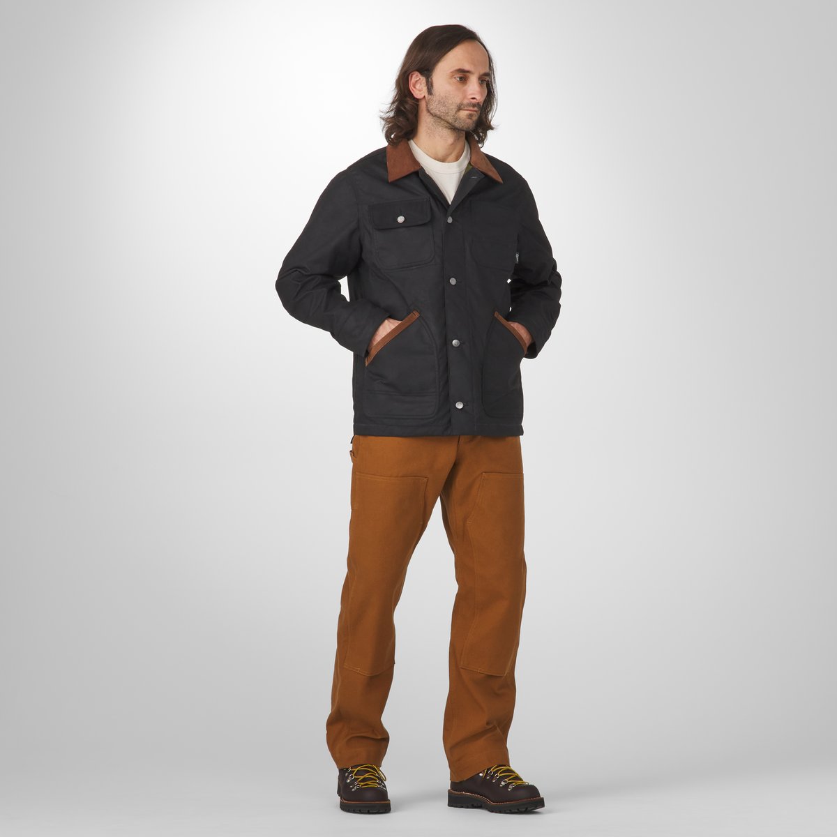 Shipyard Waxed Canvas Jacket  Black/Bison Men|Women