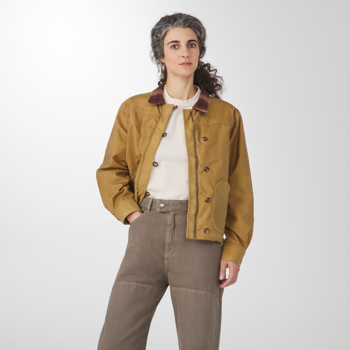 Maywood Waxed Canvas Jacket  Tan/Espresso Men|Women