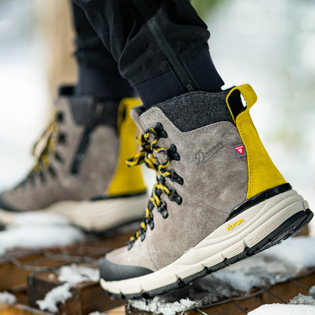 Arctic 600 Side-Zip Driftwood/Yellow Insulated 200G Women