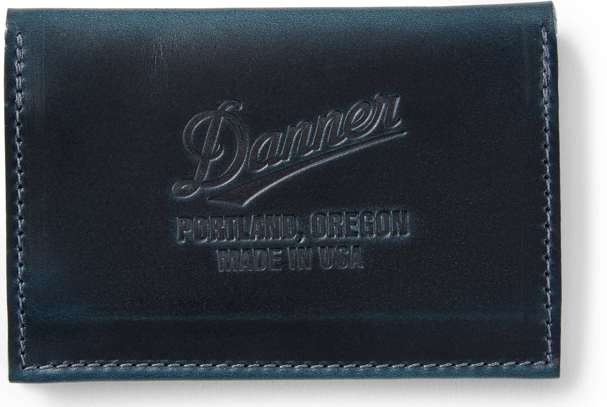 Leather Wallet 4.5" x 3.5" Navy Accessories